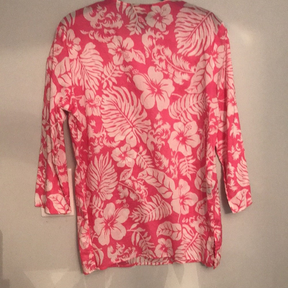 FLORAL BLOUSE RALPH LAUREN S PINK & WHITE PERFECT FOR SUMMER - Picture 3 of 5